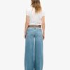 Jeans med vid ben och rå kant Jeans med vid ben och rå kant