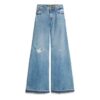 Jeans med vid ben och rå kant Jeans med vid ben och rå kant