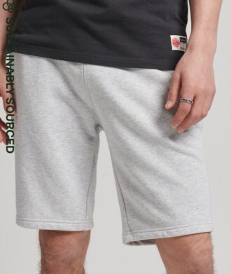 Jersey-shorts i Organic Cotton med Vintage-logotyp