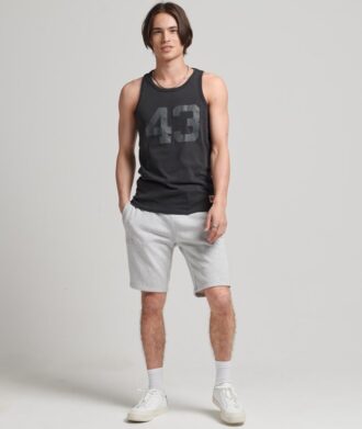 Jersey-shorts i Organic Cotton med Vintage-logotyp