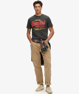 Klassisk T-shirt med Vintage-logotyp