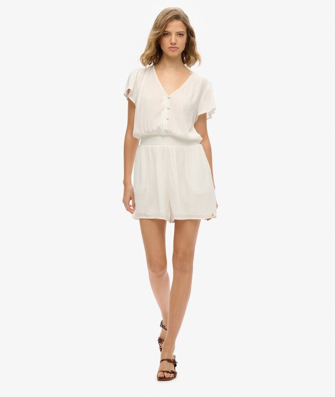 Kortärmad playsuit med tryck Kortärmad playsuit med tryck