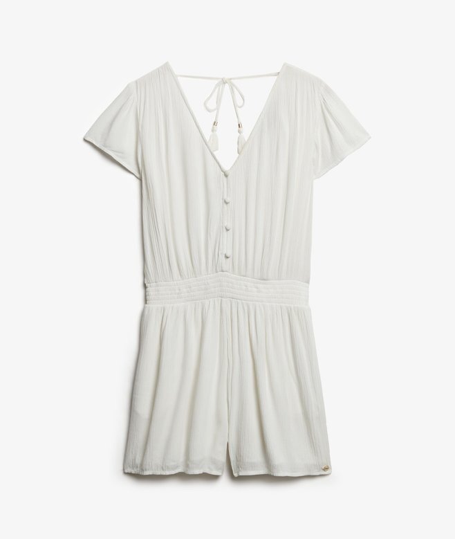 Kortärmad playsuit med tryck Kortärmad playsuit med tryck