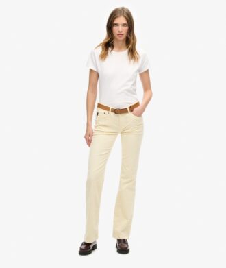Lågmidjade flare-Jeans i corduroy