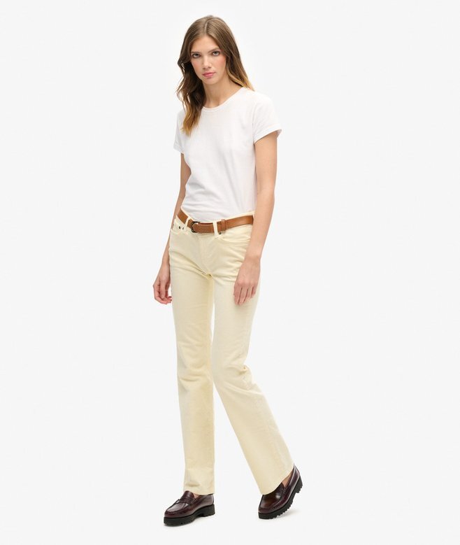 Lågmidjade flare-Jeans i corduroy Lågmidjade flare-Jeans i corduroy