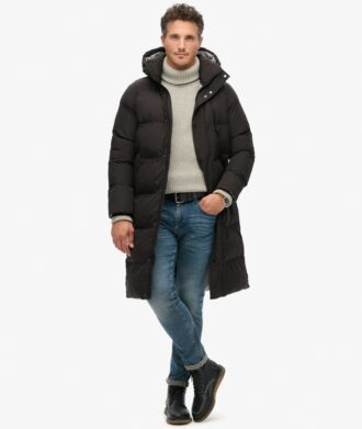 Lång Hooded Puffer kapp