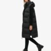 Lång Hooded Puffer Västa Lång Hooded Puffer Västa