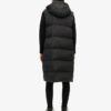 Lång Hooded Puffer Västa Lång Hooded Puffer Västa