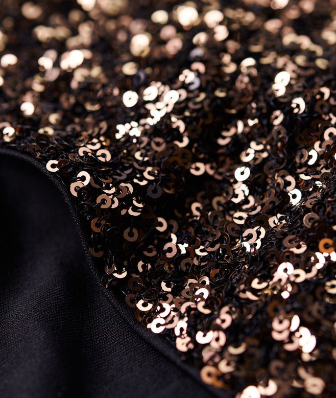 Långärmad crop top med paljetter Långärmad crop top med paljetter