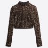 Långärmad crop top med paljetter Långärmad crop top med paljetter