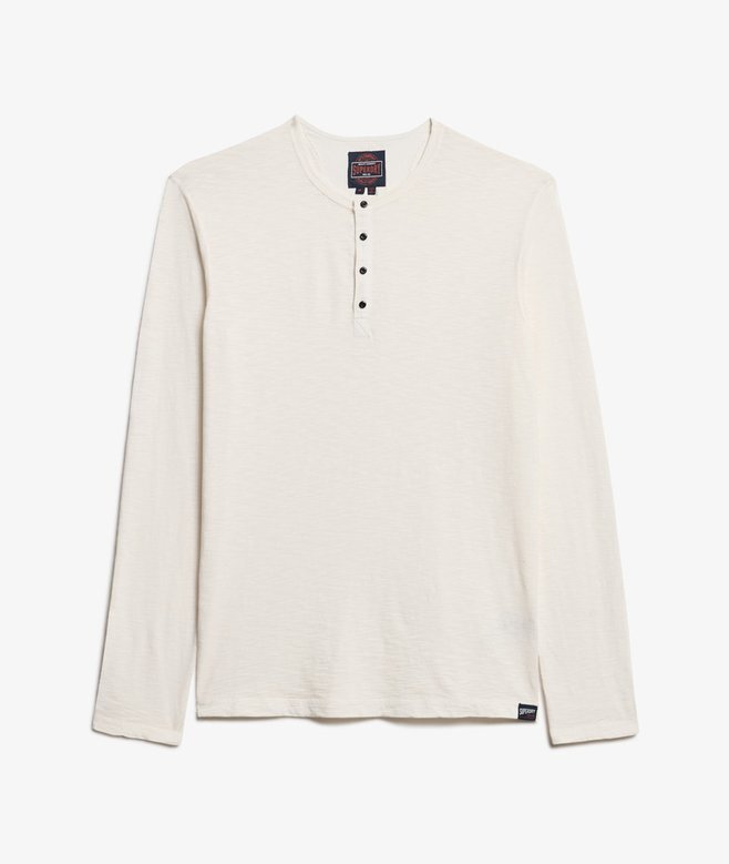 Långärmad jersey-henleytröja Långärmad jersey-henleytröja