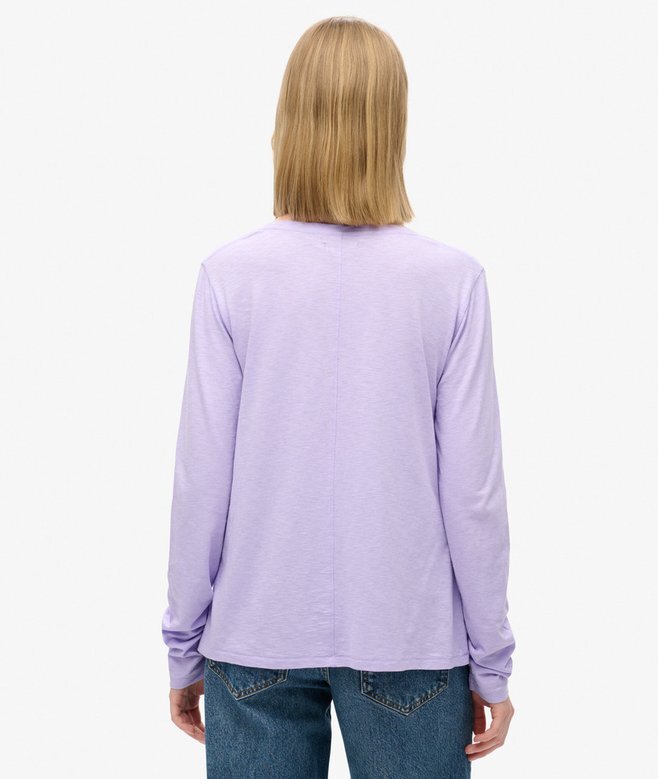 Långärmad jerseytröja med V-ringning Långärmad jerseytröja med V-ringning