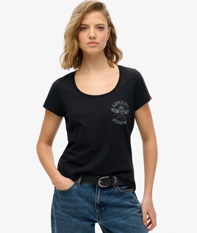 Lo-Fi Biker T-shirt med rund hals Lo-Fi Biker T-shirt med rund hals