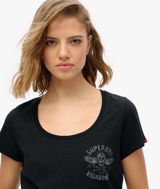Lo-Fi Biker T-shirt med rund hals Lo-Fi Biker T-shirt med rund hals