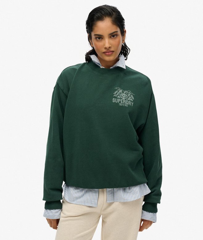 Lo-Fi Outdoor Mono Loose Crew Sweatshirt Lo-Fi Outdoor Mono Loose Crew Sweatshirt