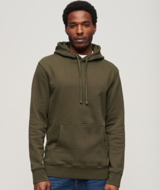 Löst sittande hoodie med mikro-logotyp Löst sittande hoodie med mikro-logotyp