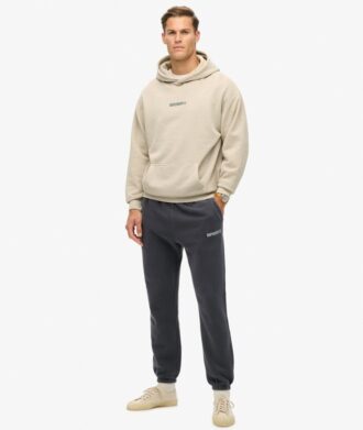 Löst sittande hoodie med mikro-logotyp Löst sittande hoodie med mikro-logotyp