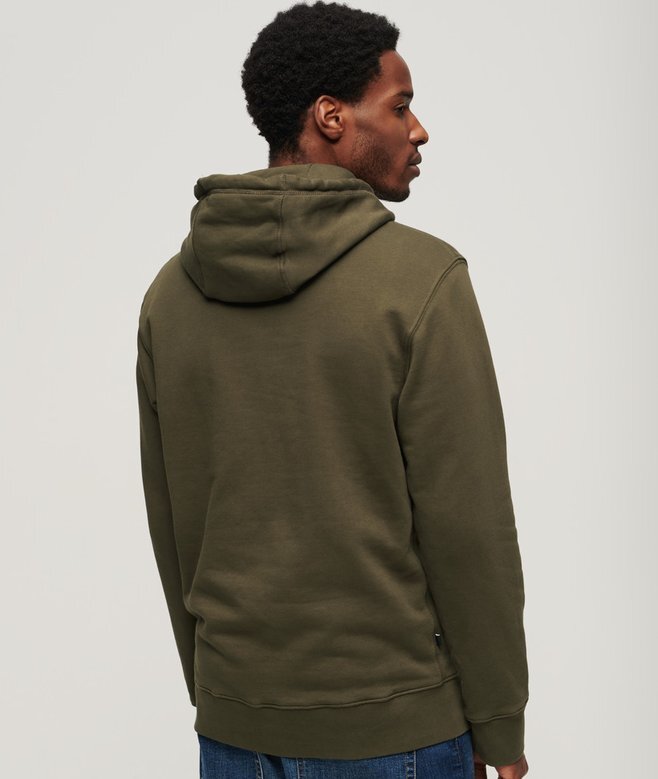Löst sittande hoodie med mikro-logotyp Löst sittande hoodie med mikro-logotyp
