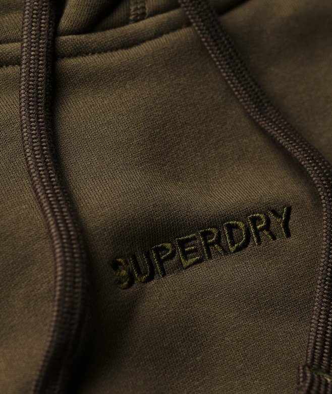 Löst sittande hoodie med mikro-logotyp Löst sittande hoodie med mikro-logotyp