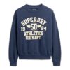 Löst sittande sweatshirt med college-tryck Löst sittande sweatshirt med college-tryck