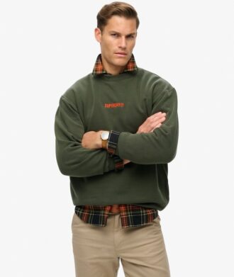 Löst sittande Sweatshirt med mikro-logotyp