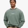 Löst sittande Sweatshirt med mikro-logotyp Löst sittande Sweatshirt med mikro-logotyp