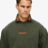 Löst sittande Sweatshirt med mikro-logotyp Löst sittande Sweatshirt med mikro-logotyp