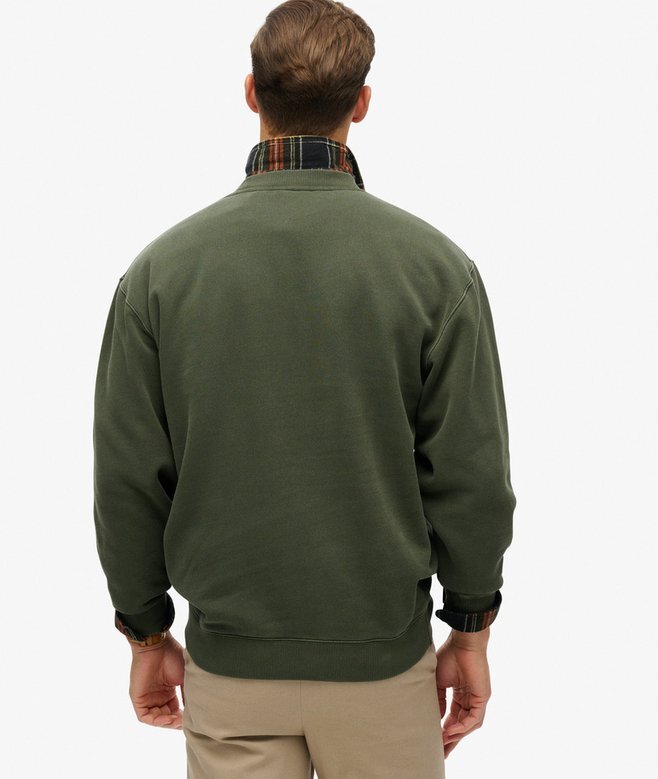 Löst sittande Sweatshirt med mikro-logotyp Löst sittande Sweatshirt med mikro-logotyp