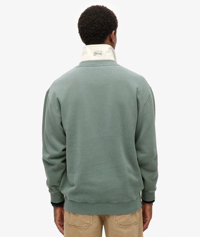 Löst sittande Sweatshirt med mikro-logotyp Löst sittande Sweatshirt med mikro-logotyp