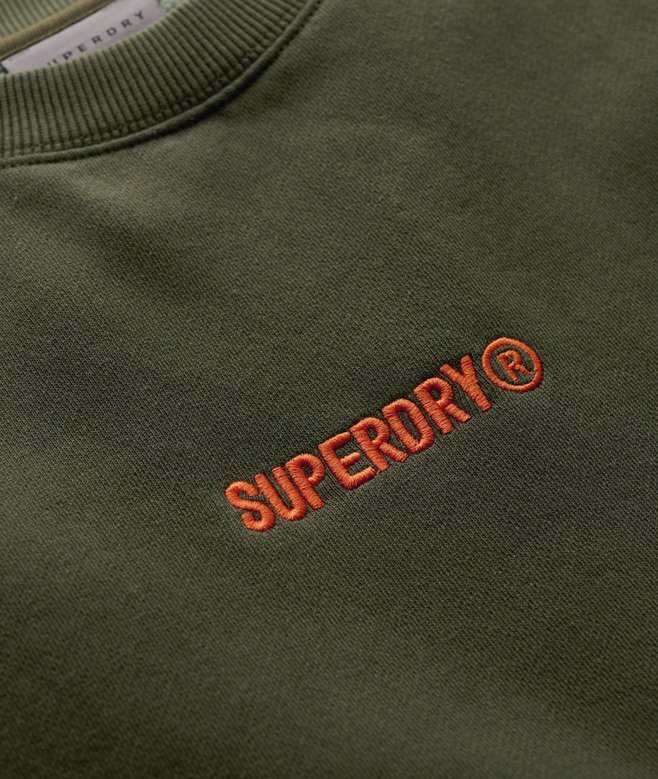 Löst sittande Sweatshirt med mikro-logotyp Löst sittande Sweatshirt med mikro-logotyp