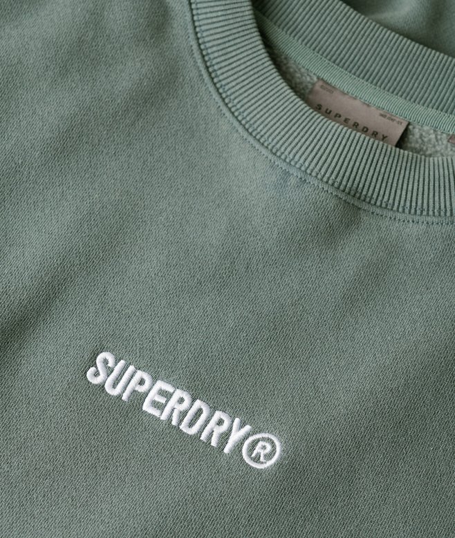 Löst sittande Sweatshirt med mikro-logotyp Löst sittande Sweatshirt med mikro-logotyp
