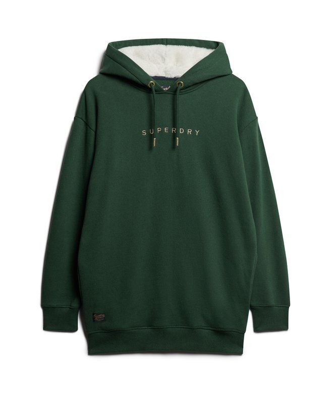 Luxe Metallic Logo Hoodie Klänning Luxe Metallic Logo Hoodie Klänning