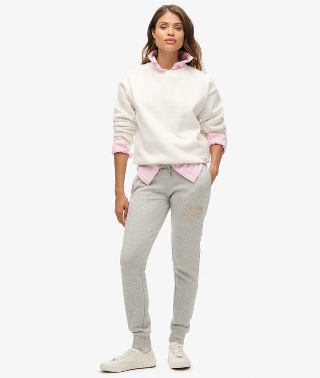 Luxe Metallic Logo Slim Joggerbyxor Luxe Metallic Logo Slim Joggerbyxor