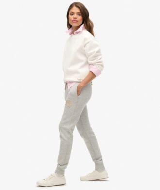 Luxe Metallic Logo Slim Joggerbyxor