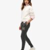 Luxe Metallic Logo Slim Joggerbyxor