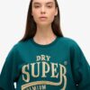 Luxe Metallic Logo Sweat Klänning