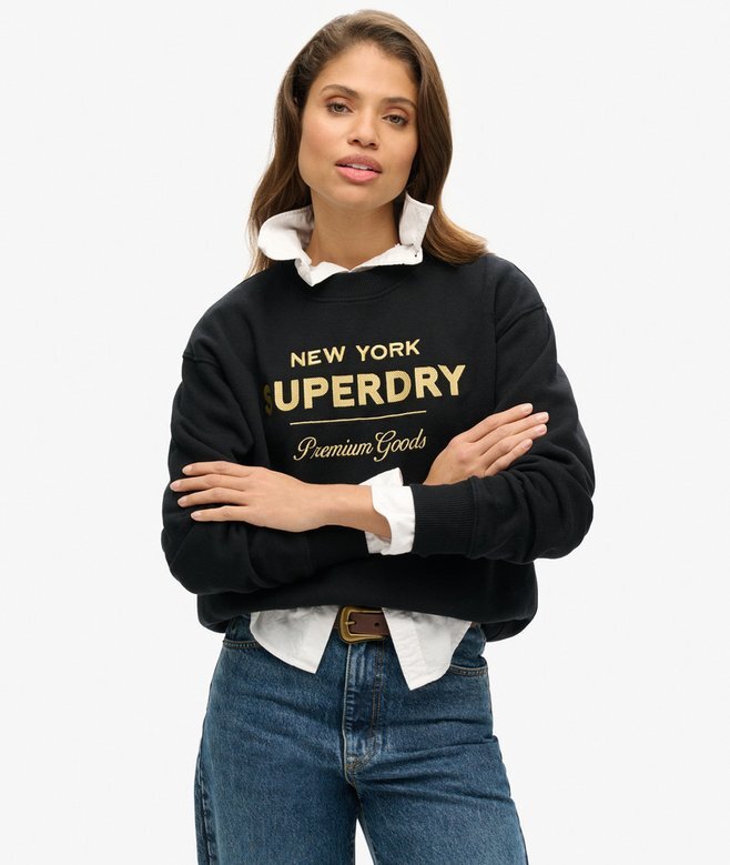 Luxe Metallic Logo Sweatshirt Luxe Metallic Logo Sweatshirt