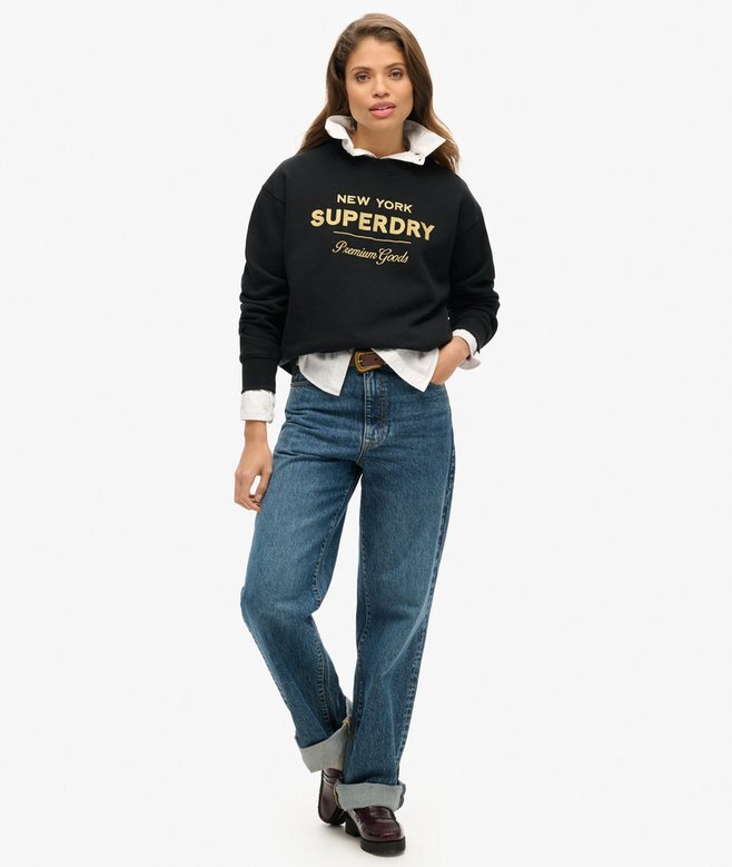 Luxe Metallic Logo Sweatshirt Luxe Metallic Logo Sweatshirt
