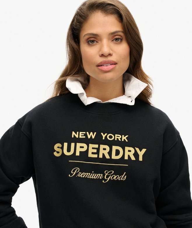 Luxe Metallic Logo Sweatshirt Luxe Metallic Logo Sweatshirt
