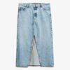 Maxikjol i denim med slits Maxikjol i denim med slits