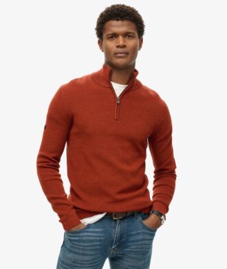 Merino-tröja med halv dragkedja Merino-tröja med halv dragkedja