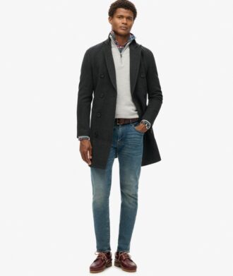 Merino-tröja med halv dragkedja Merino-tröja med halv dragkedja