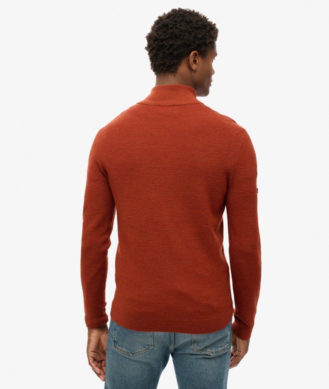 Merino-tröja med halv dragkedja Merino-tröja med halv dragkedja