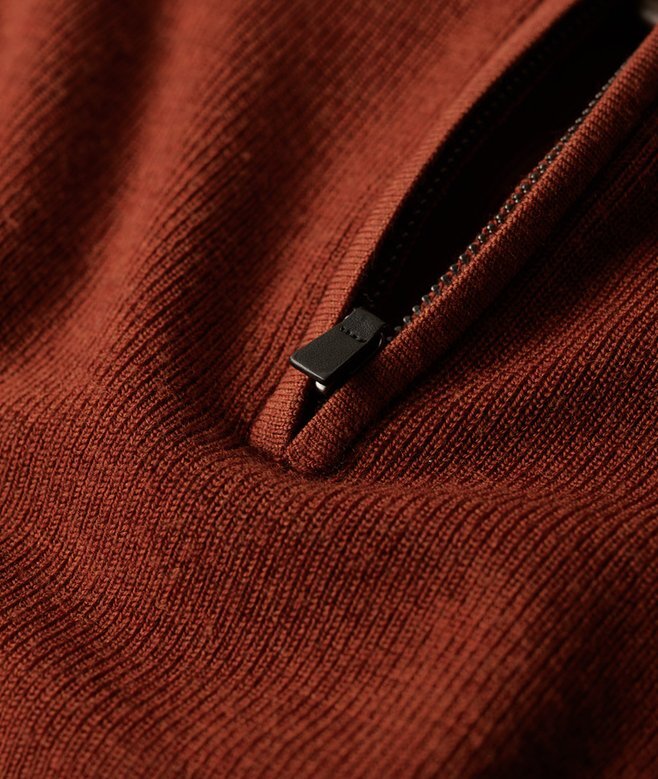 Merino-tröja med halv dragkedja Merino-tröja med halv dragkedja