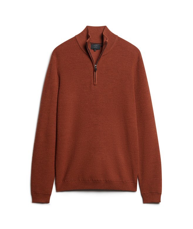 Merino-tröja med halv dragkedja Merino-tröja med halv dragkedja