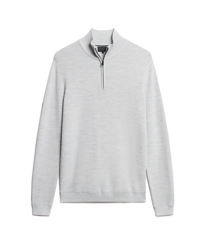 Merino-tröja med halv dragkedja Merino-tröja med halv dragkedja