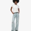 Midjehög jeans med vida ben Midjehög jeans med vida ben