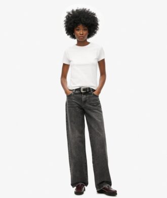 Midjehög jeans med vida ben Midjehög jeans med vida ben