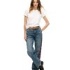 Midjehög jeans med vida ben Midjehög jeans med vida ben