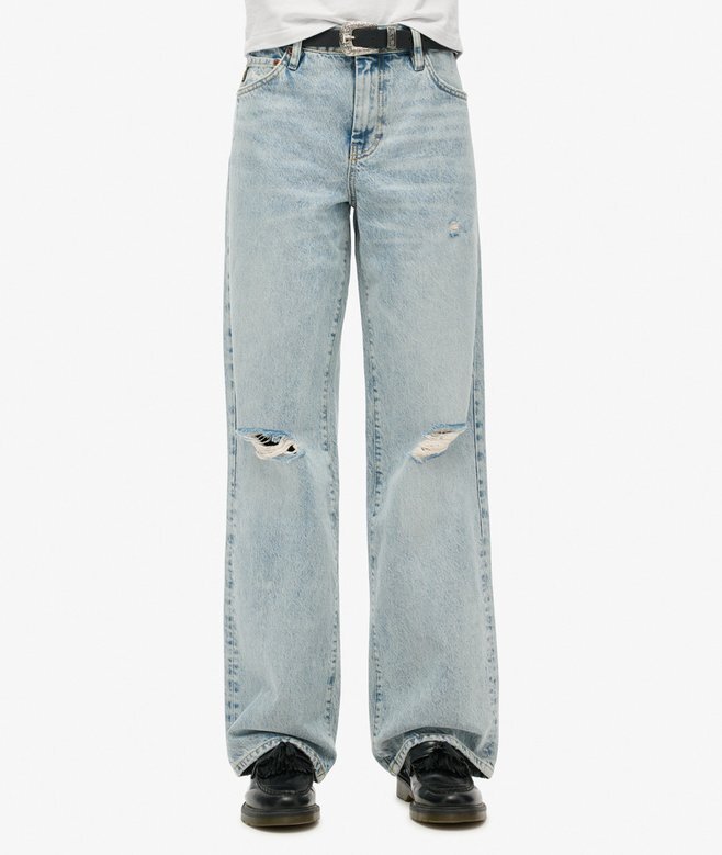 Midjehög jeans med vida ben Midjehög jeans med vida ben